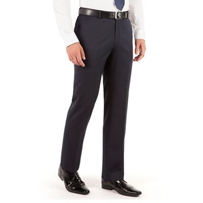 J by Jasper Conran Navy stripe flat front regular fit business suit trouser